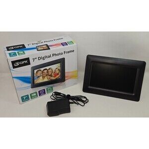 GPX 7" Digital Photo Frame TFT LCD Clock Calendar SD Card and USB with Box Guide
